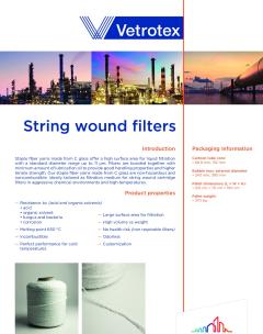 Vetrotex Sellsheet String wound filters
